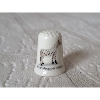 Paard Knabstrupper merrie vingerhoedje  - Verzamelobject