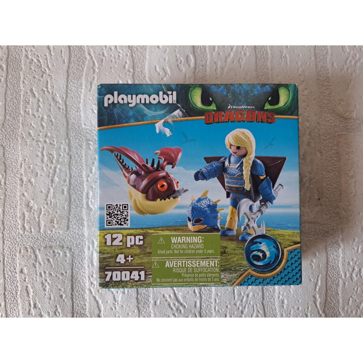 Schrokop en Astrid in vliegpak Playmobil Dragons 70041 - playmobil