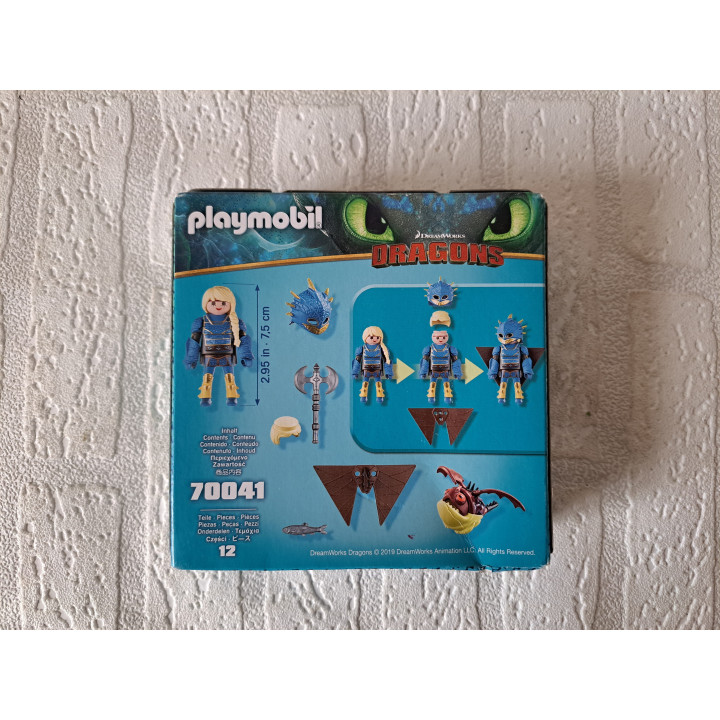 Schrokop en Astrid in vliegpak Playmobil Dragons 70041 - playmobil