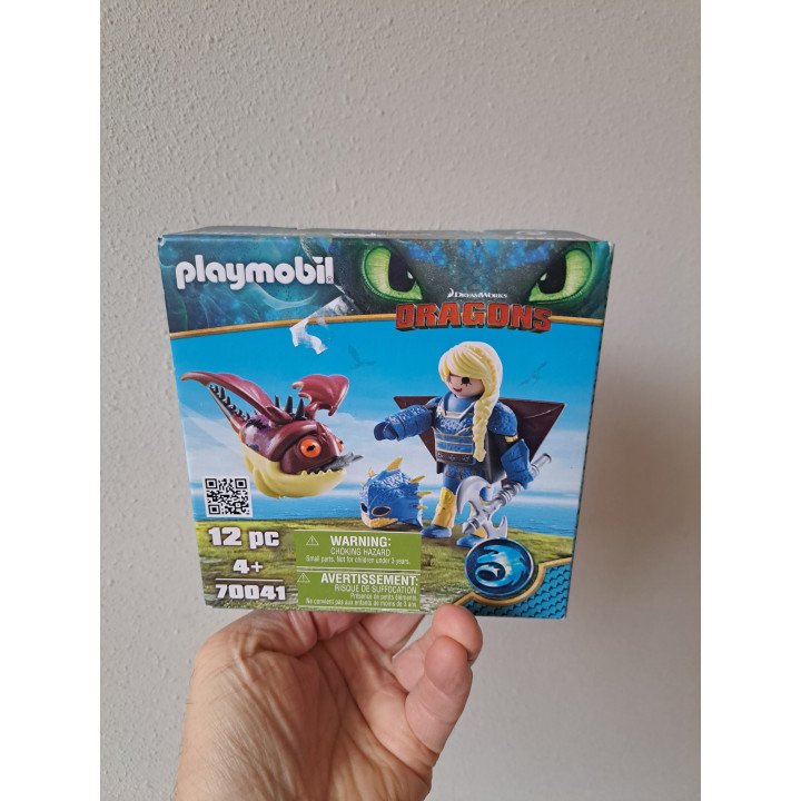 Schrokop en Astrid in vliegpak Playmobil Dragons 70041
