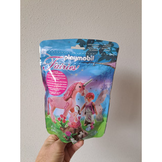 Zorgfee met eenhoorn roos Playmobil Fairies 5443 Zorgfee met eenhoorn roos Playmobil Fairies 5443