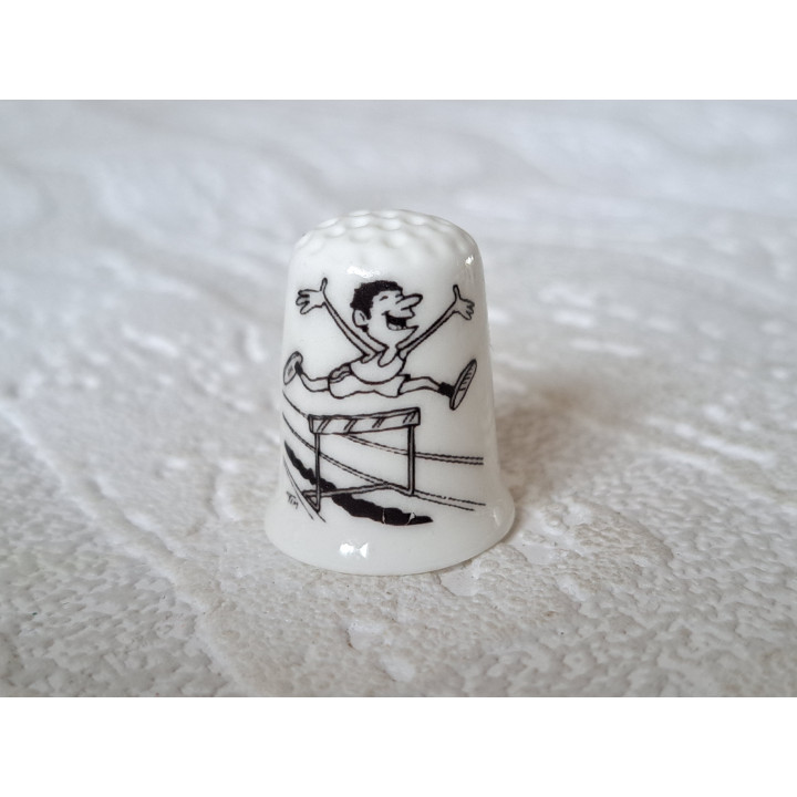 Sport hordelopen tekening vingerhoedje