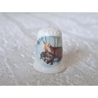 vos met prooi in bek vingerhoedje