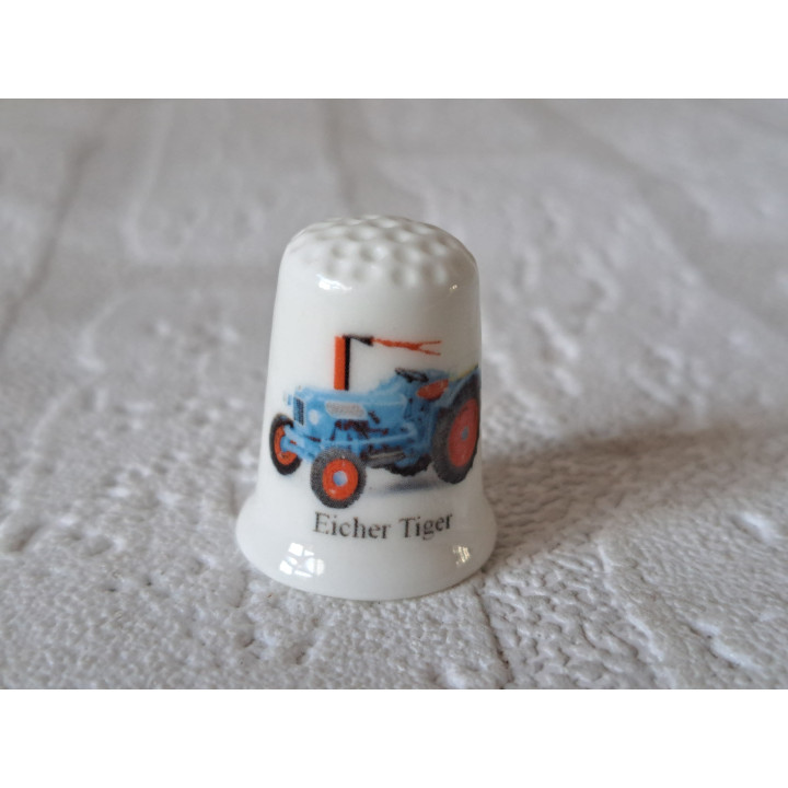 Eicher Tiger tractor landbouwvoertuig vingerhoedje - Verzamelobject