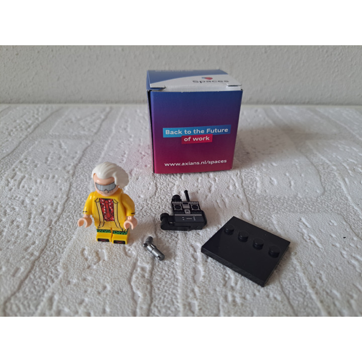 Doc Brown Minifiguur Back to the future Kopf block KF1932 Doc Brown Minifiguur Back to the future Kopf block KF1932