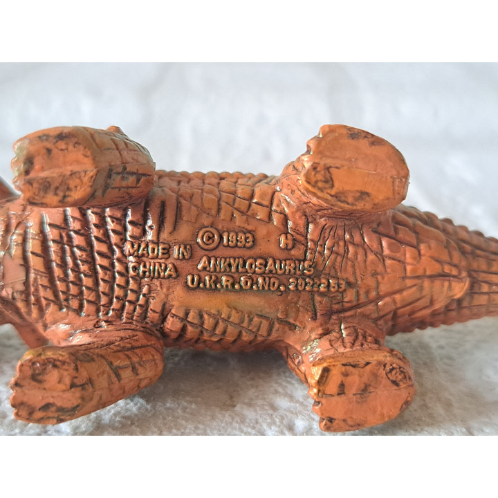 Rubber dinosaurus Ankylosaurus 1993 2022253 9.5x3x3cm -  Dino
