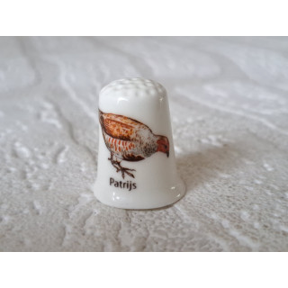 Patrijs vogel vingerhoedje