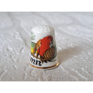 Tropische vogels ANTUMN vingerhoedje met goudrandje