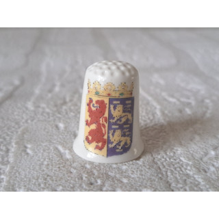 Stadswapen van Noord Holland met tekst achterkant vingerhoed