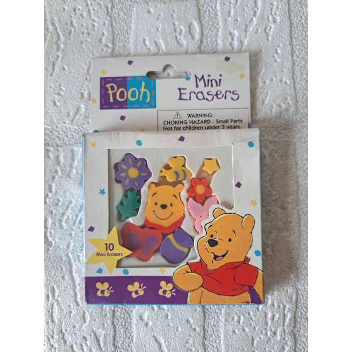 10 stuks Winnie the Poeh mini gummetjes Disney 9.5x14x1cm - winnie the pooh