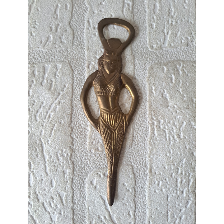 Brief en flesopener, brons 4.5x15.5x0.4cm - flesopener