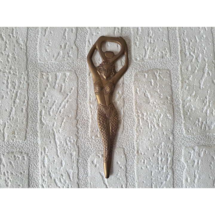 Brief en flesopener, brons 4.5x16x0.4cm (a) - flesopener