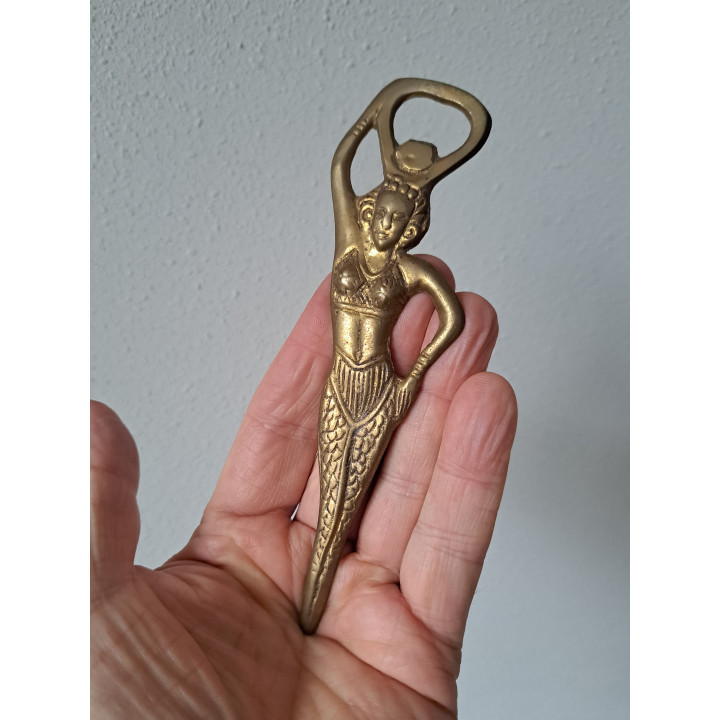 Brief en flesopener, brons 4.5x16x0.4cm (b)