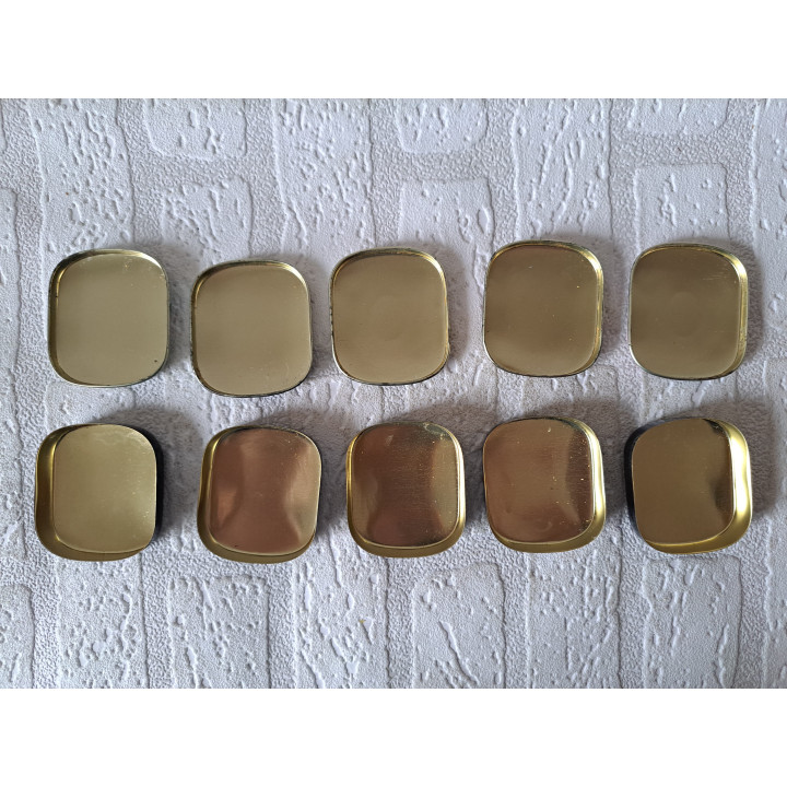 5 stuks zeepdoosjes met zeep, blik 5x6x1.5cm - zeepdoosjes