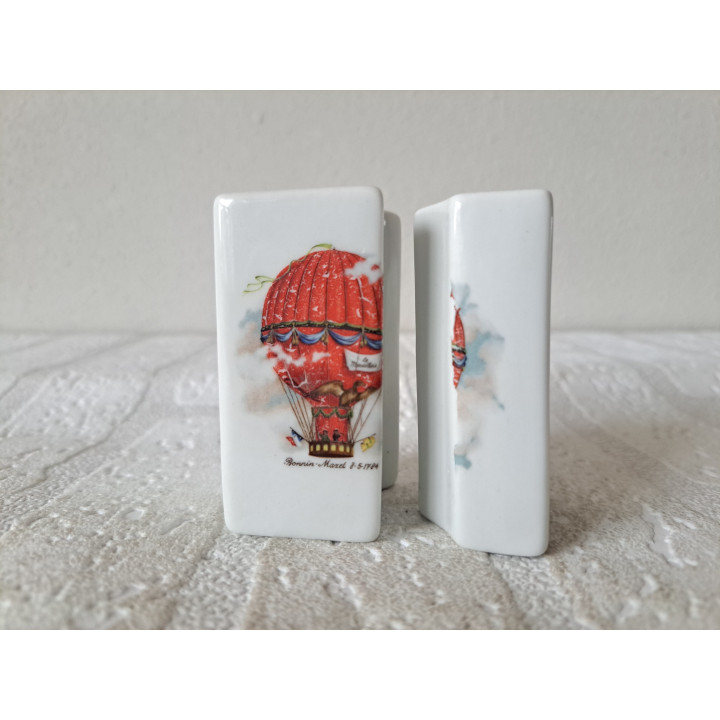 Luchtballon peper en zoutstel, porselein 5x3.5x7cm - peper en zoutstellen