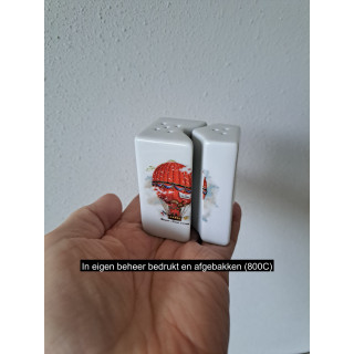 Luchtballon peper en zoutstel, porselein 5x3.5x7cm