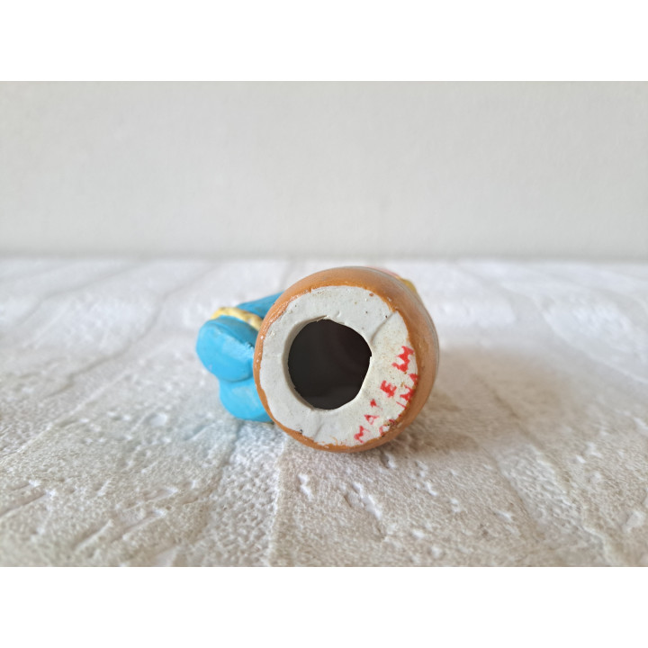 Clown met vat, porselein 5x4x9cm - clowns