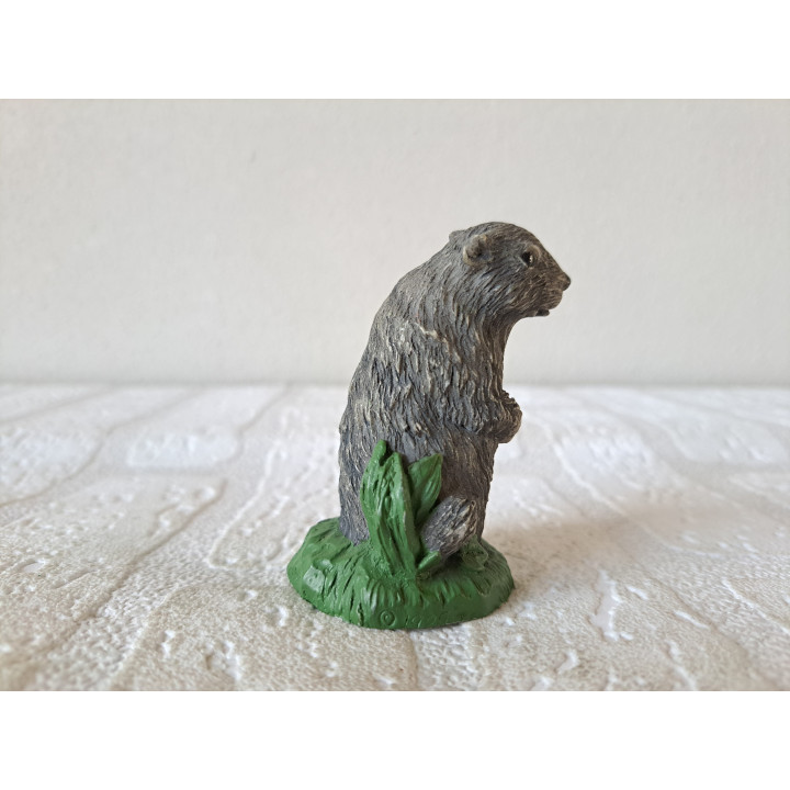 Marmot beeldje uit 1989 - decoratief kunsthars object