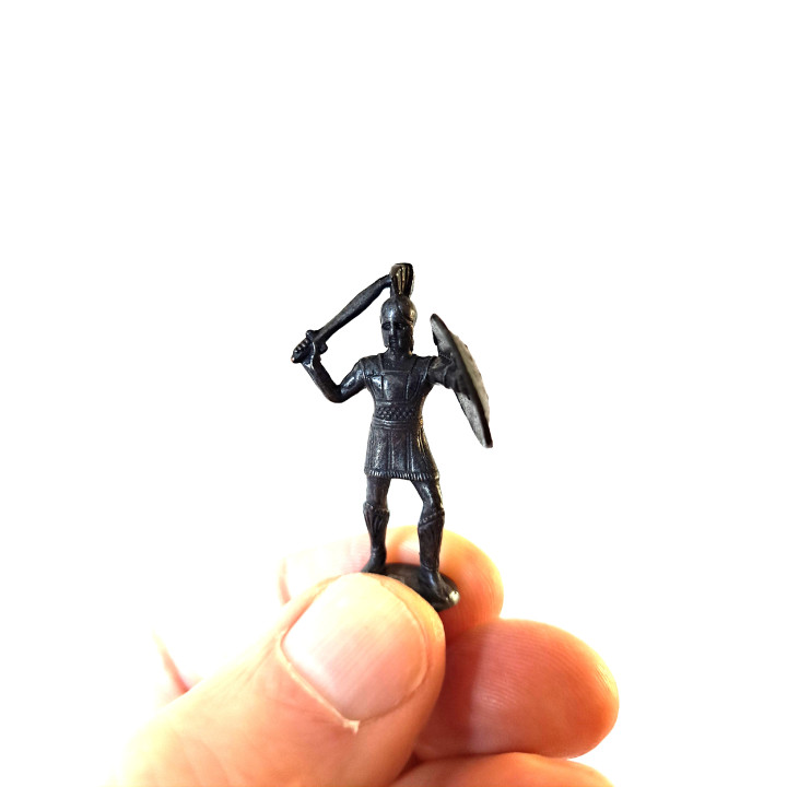 Griekse krijger Ferrero Kinder Surprise 1980, metaal 2x2x4cm - dierfiguren