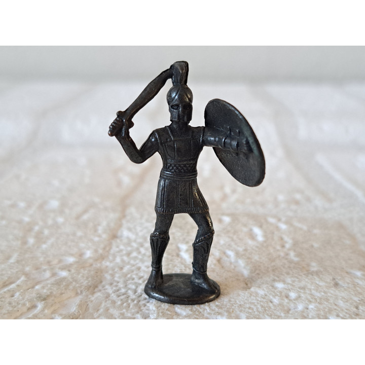 Griekse krijger Ferrero Kinder Surprise 1980, metaal 2x2x4cm - dierfiguren