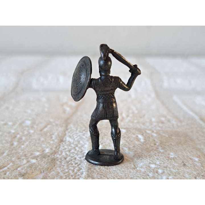Griekse krijger Ferrero Kinder Surprise 1980, metaal 2x2x4cm - dierfiguren