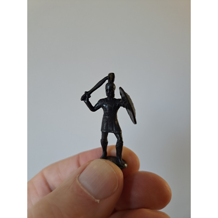 Griekse krijger Ferrero Kinder Surprise 1980, metaal 2x2x4cm