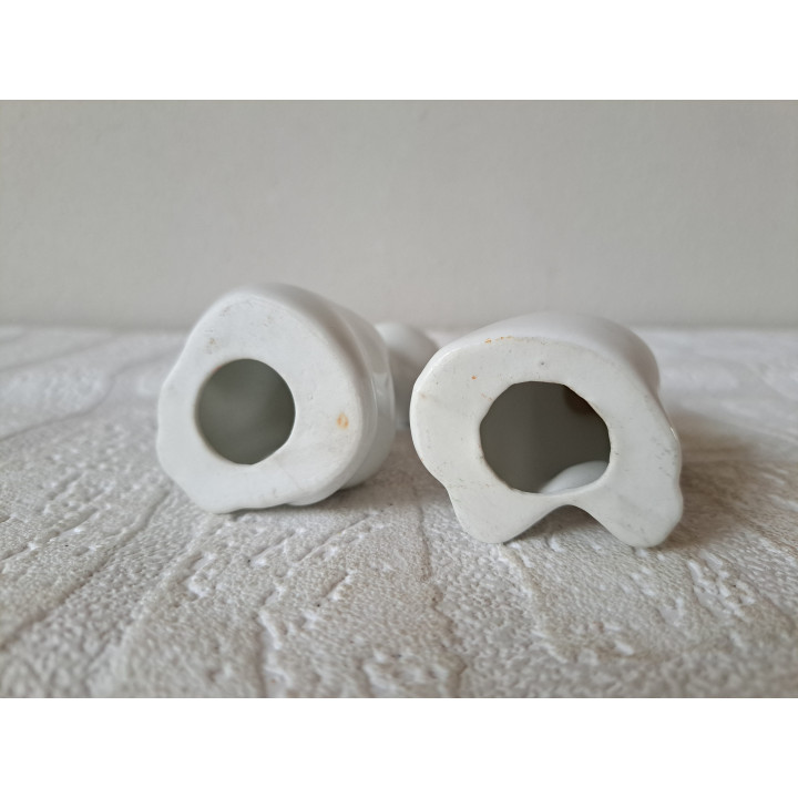 Man en vrouw poes, porselein 5x4x12cm - dierfiguren