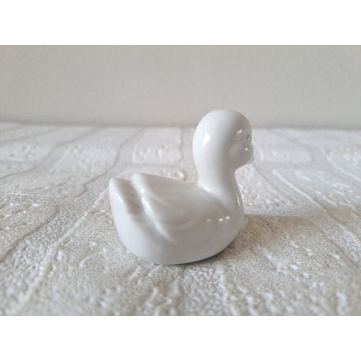 Eend, porselein 5.5x3x4.5cm - dierfiguren