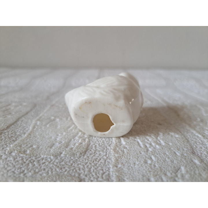 Eend met zwarte ogen, porselein 5x4x5.5cm - dierfiguren