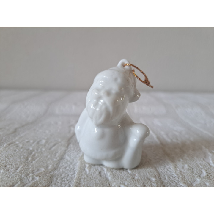 Kerstman voor in de kerstboom, porselein 4.5x3x6cm - beeldjes