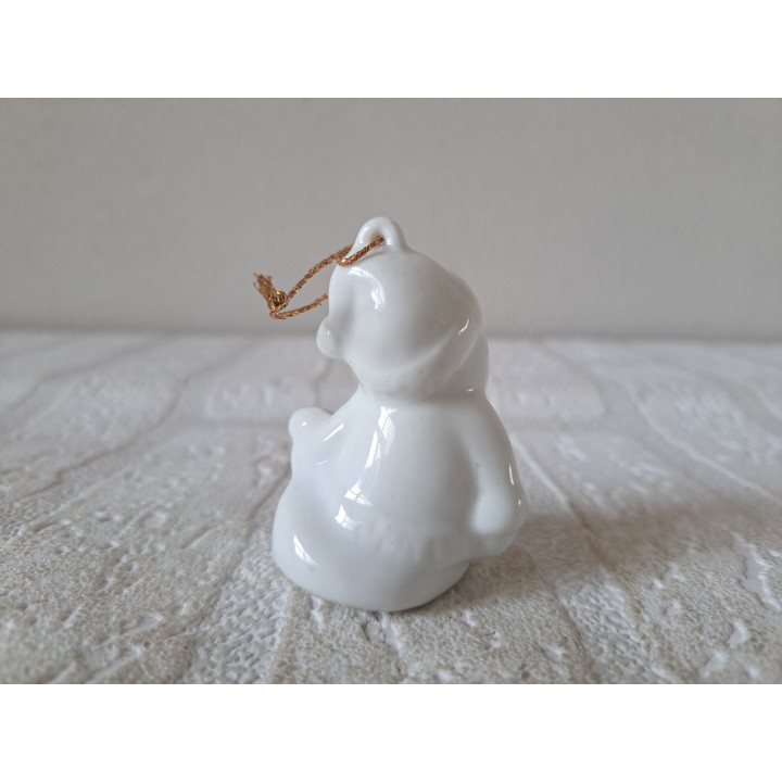 Kerstman voor in de kerstboom, porselein 4.5x3x6cm - beeldjes