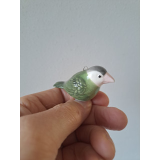 Groen vogeltje voor in de kerstboom, 6x2.5x3cm