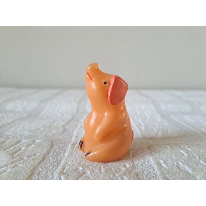 Varken, rubber 3.5x2.5x5.5cm - dierfiguren