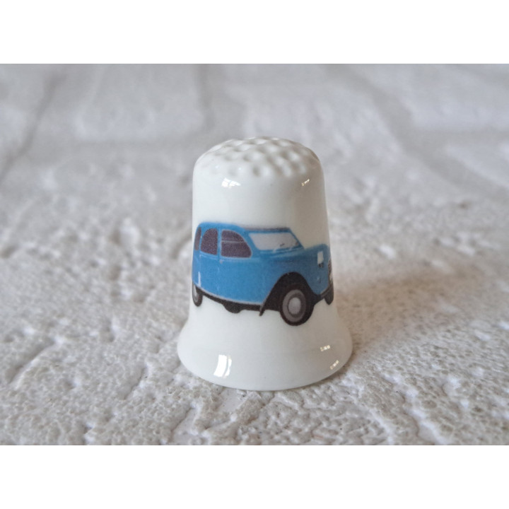 Blauwe Citroen 2CV vingerhoedje