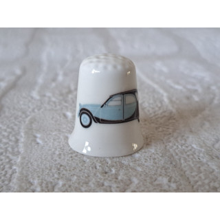 Lichtblauw-zwarte Citroen 2CV Charleston vingerhoedje