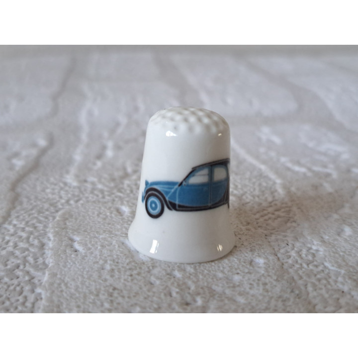 Blauw-zwarte Citroen 2CV Charleston vingerhoedje
