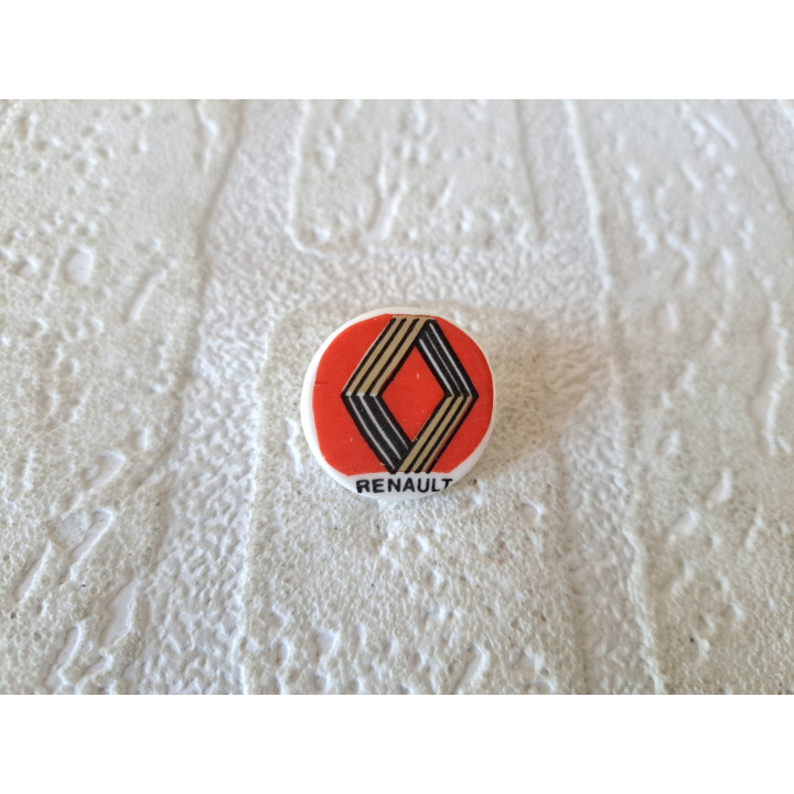 Porselein knoop met Renault logo Birchcroft D2.5xH1.5cm - Verzamelobject