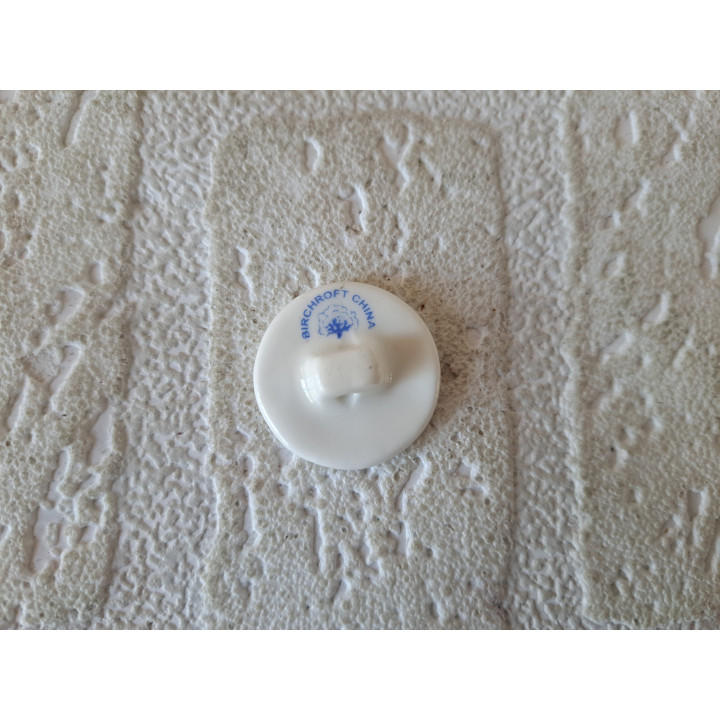 Porselein knoop met Lancia logo Birchcroft D2.5xH1.5cm - Verzamelobject