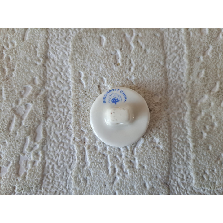 Porselein knoop met Volvo logo Birchcroft D2.5xH1.5cm - Verzamelobject