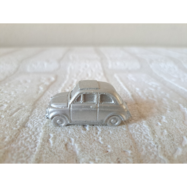 Fiat 500 1956 gietmodel, keramisch gips 4x2x2cm - handgemaakt