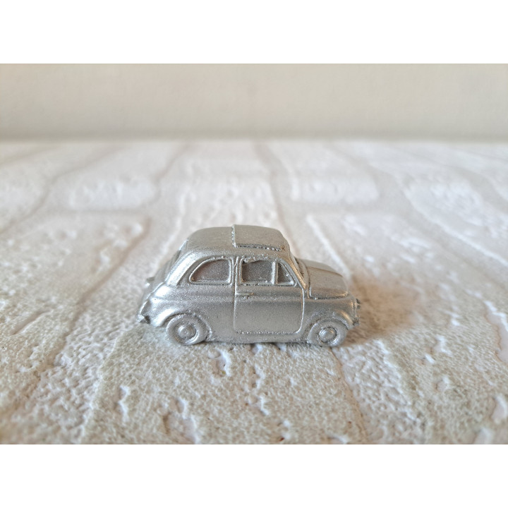 Fiat 500 1956 gietmodel, keramisch gips 4x2x2cm - handgemaakt