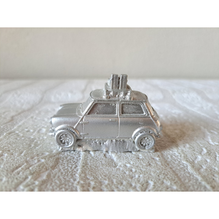 Mini Cooper 1956, Rally, gietmodel, keramisch gips 6.5x3x4cm - handgemaakt