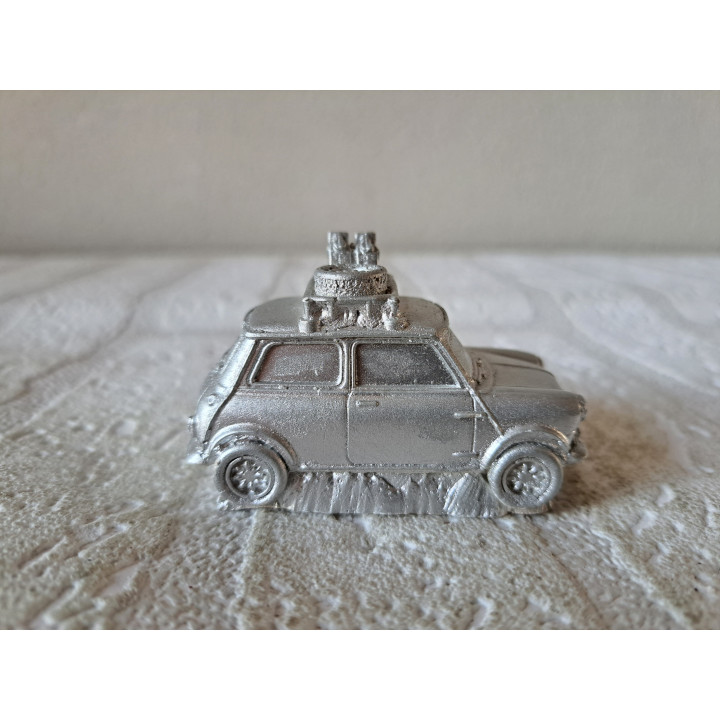 Mini Cooper 1956, Rally, gietmodel, keramisch gips 6.5x3x4cm - handgemaakt