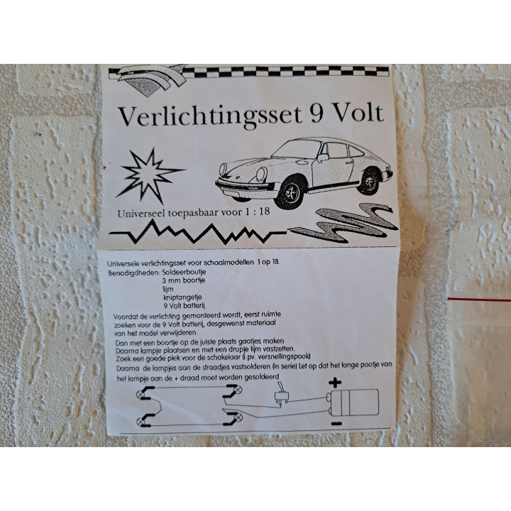 1:18 schaalmodel ledverlichting en schakelaar - ledverlichting