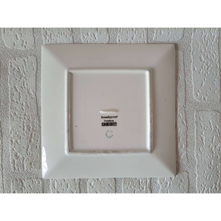 Sierbord, Citroen 2CV Depuis 1948, porselein 19.5x19.5x2cm - handgemaakt