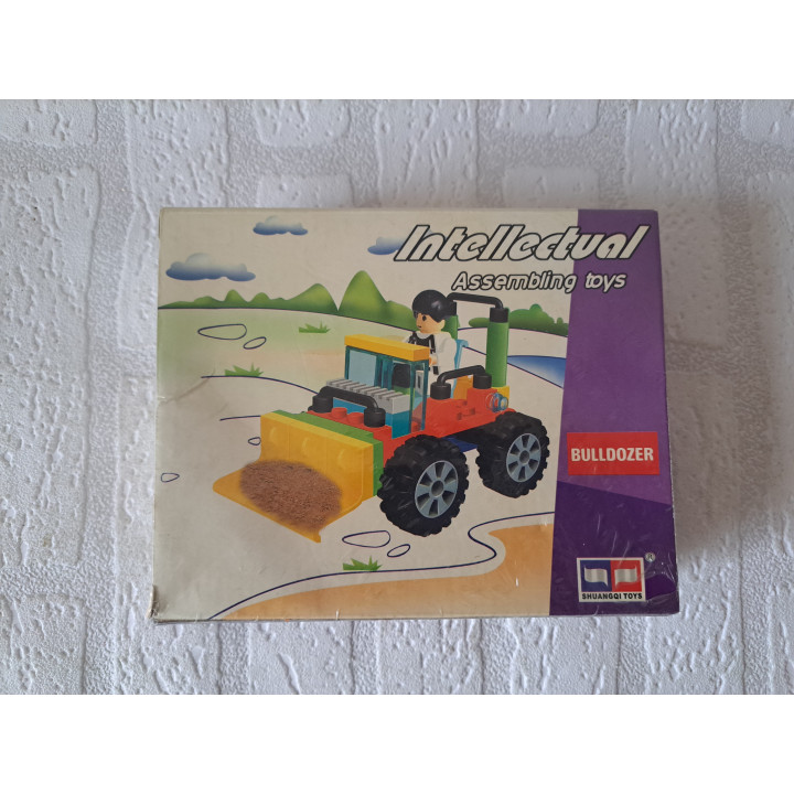 Bulldozer Intellectual Assembling toys, kunststof 17x14x4.5cm - bouwset