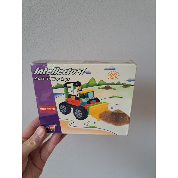 Bulldozer Intellectual Assembling toys, kunststof 17x14x4.5cm