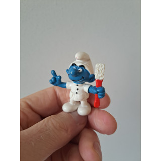 Tandartssmurf,  Peyo Schleich 1982 20209, rubber 5x3x5cm