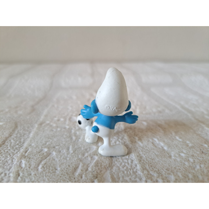 Voetbalsmurf, Albert Heijn 2008,  kunststof 3.5x2x4cm - Smurfen