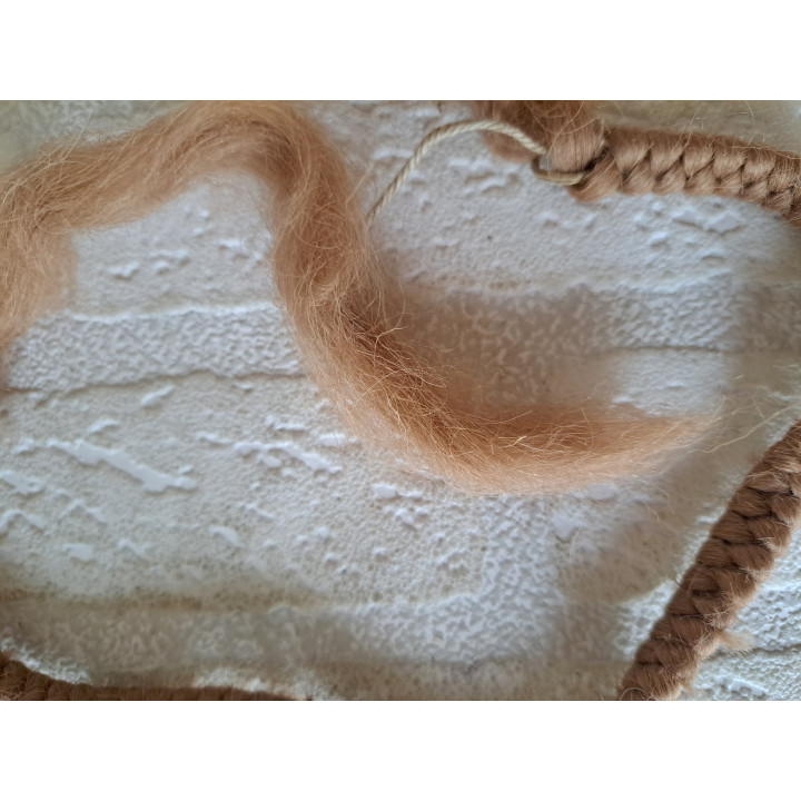 Poppenhaar 100 procent wolhaar, 60cm - wolhaar